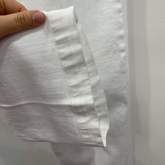 Anthropologie AG Juliette Mid-Rise Trouser Jeans Nautical Wide Leg Crop 25 White - Picture 7 of 14